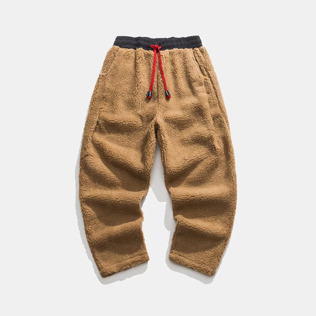 Pantalones deportivos para hombre con cordón y bolsillos