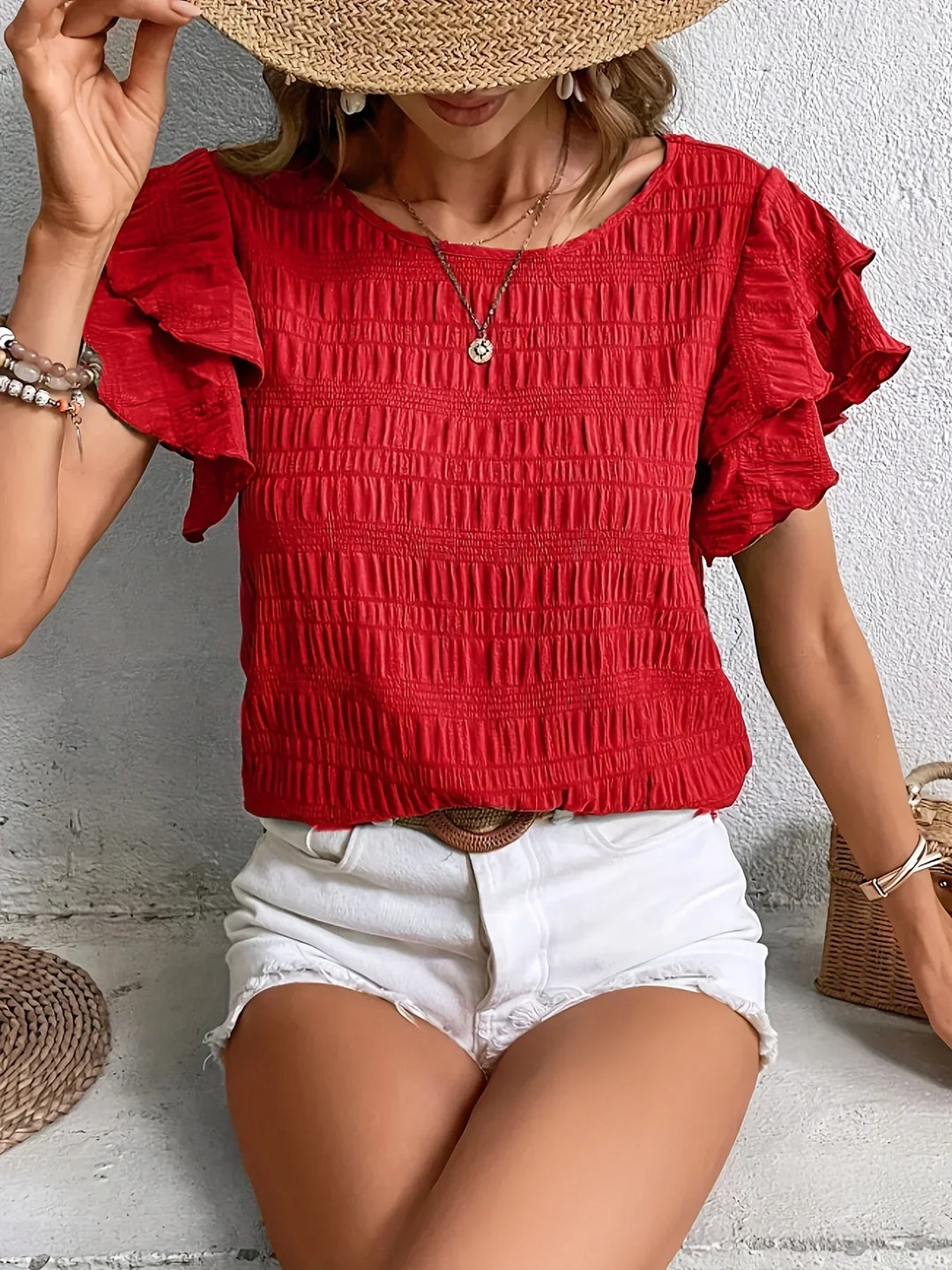 Charmaine™ | Leichte & Luftige Bluse mit Spaß-Rüschen