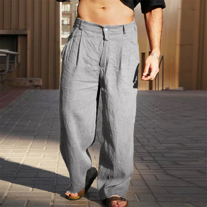 Stevie™ – Herren Leinenhose mit weitem Bein
