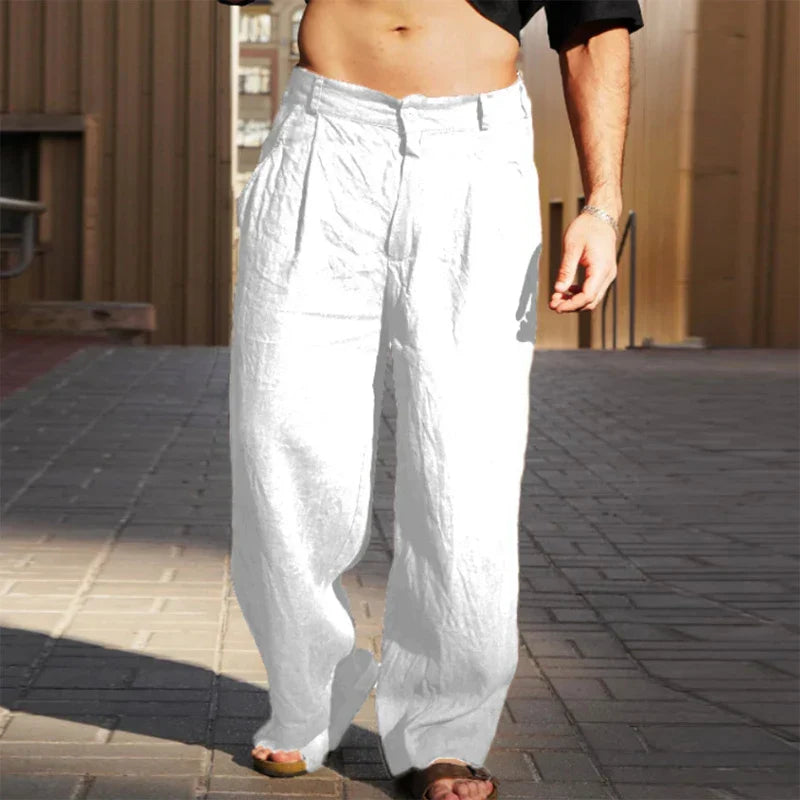 Malik - Weite Leinenhose