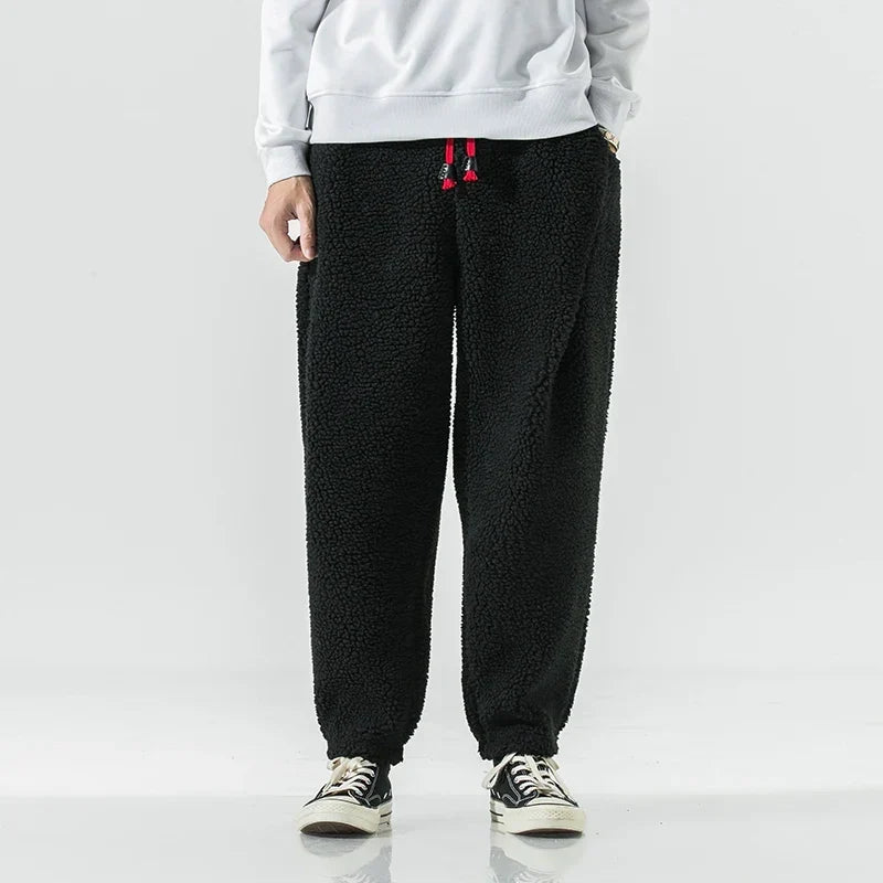 Pantalones deportivos para hombre con cordón y bolsillos