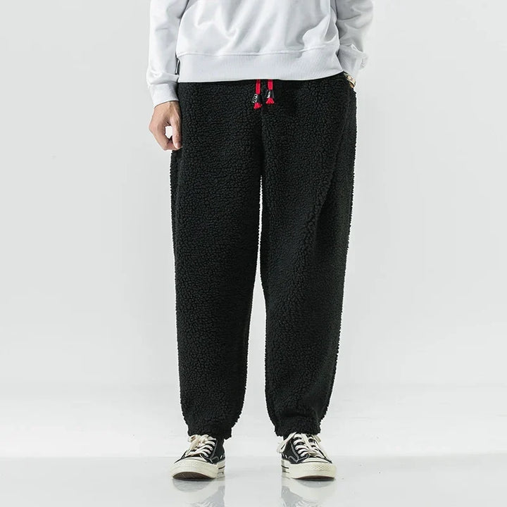 Pantalones deportivos para hombre con cordón y bolsillos