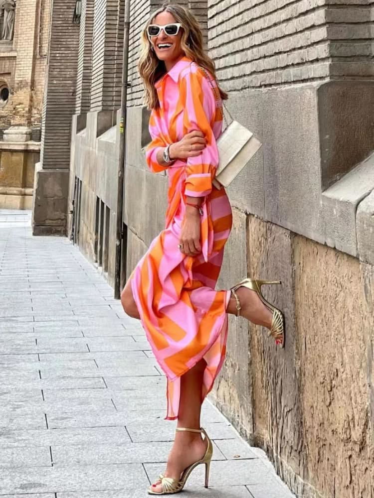 Rita™ - Auffälliges bedrucktes Wickelkleid