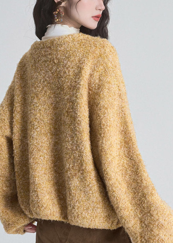 Damen Strickjacke mit Rundhalsausschnitt und langen Ärmeln