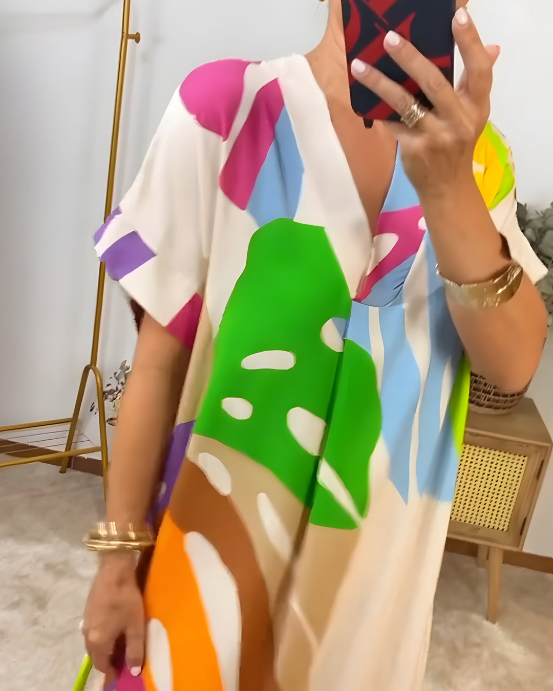 Rianna - Kleid mit abstraktem Druck