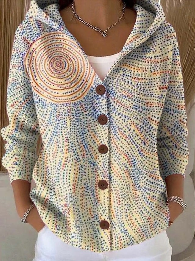 Cassidy | Gemütlicher Künstlerischer Langer Cardigan