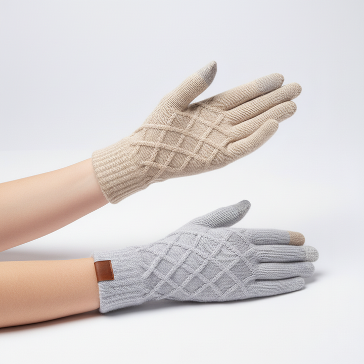 Thermisch gestrickte Handschuhe mit Touchfunktion (Doppelpack)