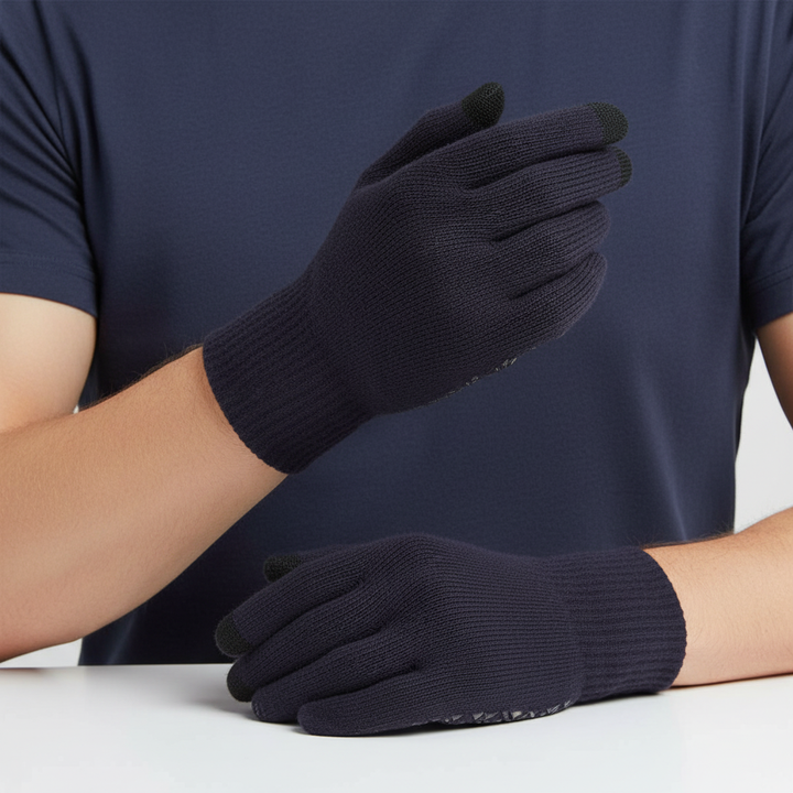 Thermische gestrickte Handschuhe mit Touchscreen und rutschfester Fläche