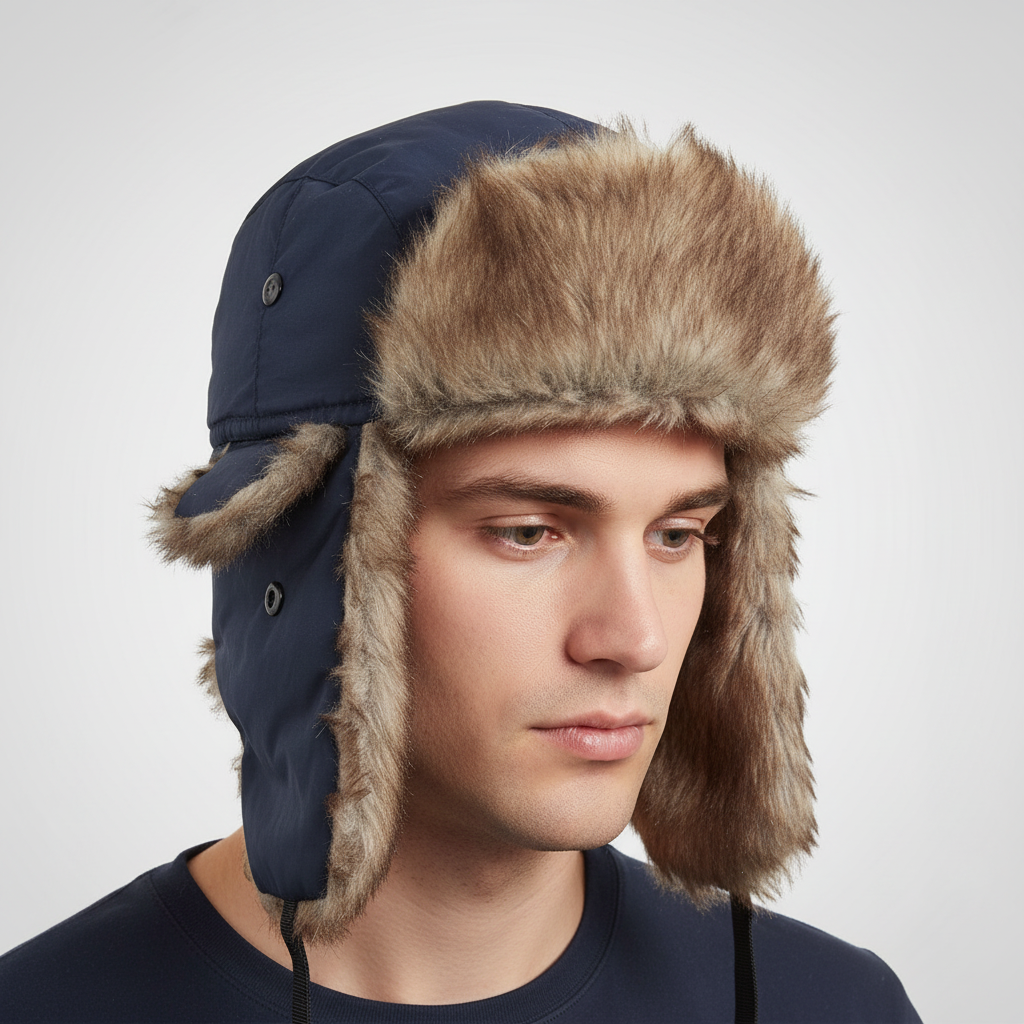 Trappermütze mit Ohrklappen - winddicht und warm