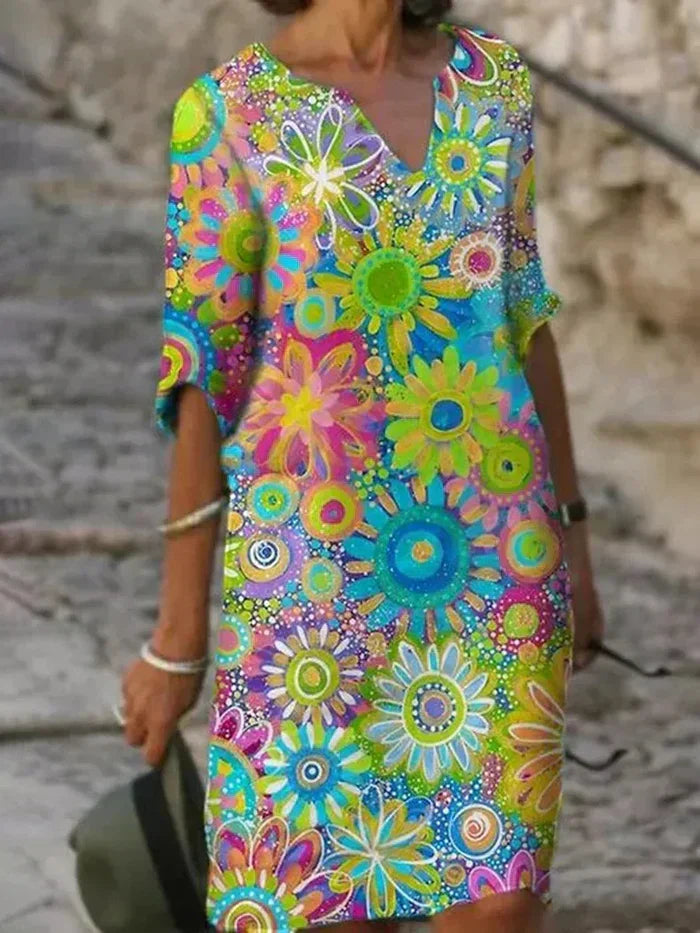 Beth™ - Buntes Blumenkleid