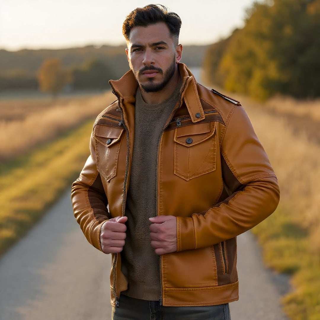 Irokesenschnitt - Lederjacke
