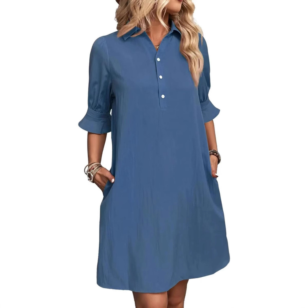 Franchesca™ - Lässiges Hemdblusenkleid