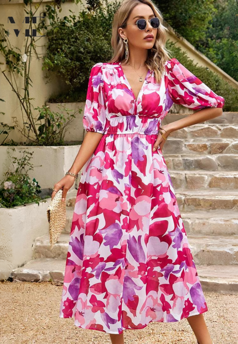 Danielle | Luxus Zeitlose Midi Kleid (Fast ausverkauft)
