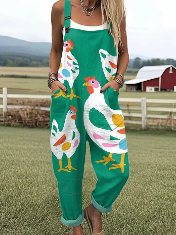 Damen Jumpsuit - Vintage Blumenmuster für mühelosen Stil und Komfort