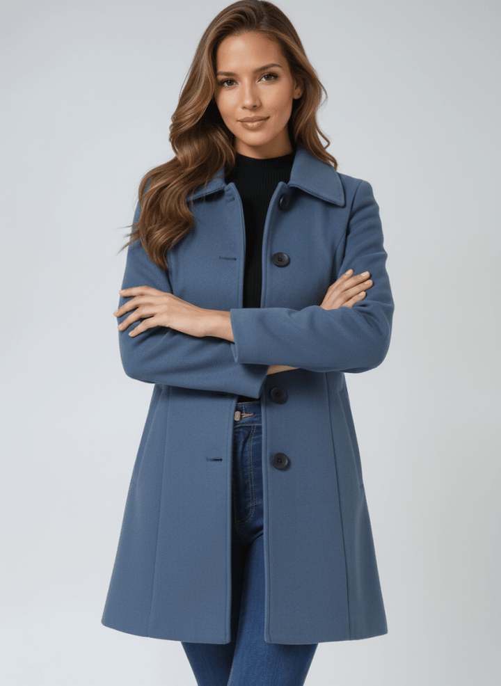 Helena | Damen Wintermantel mit Ein-Knopf-Verschluss