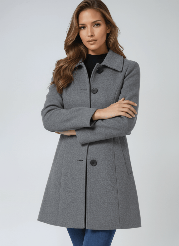 Helena | Damen Wintermantel mit Ein-Knopf-Verschluss