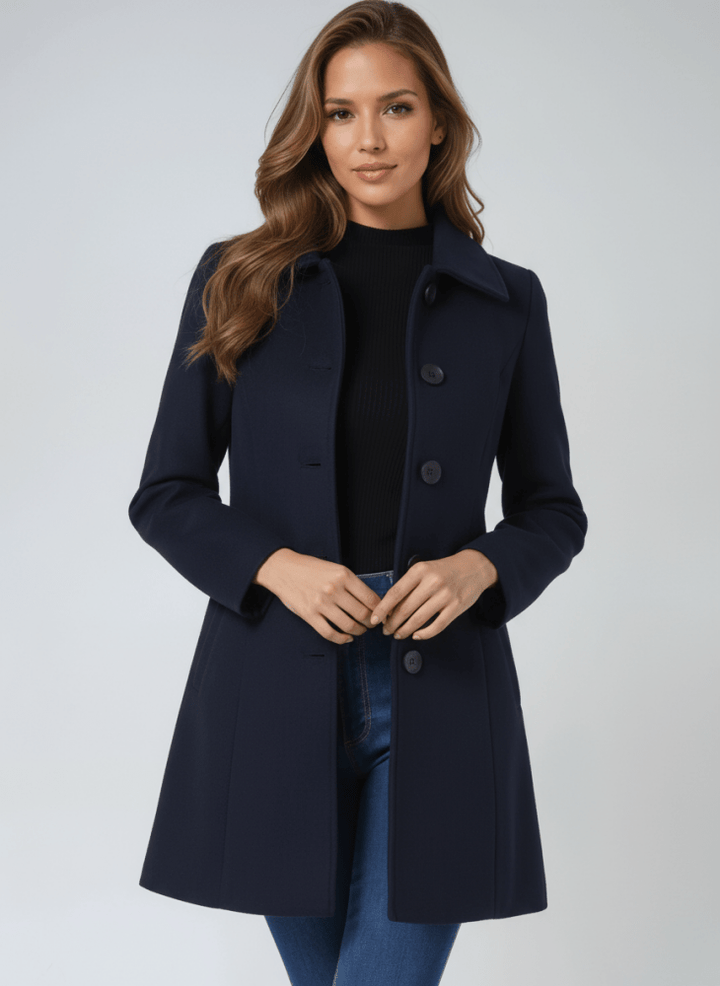 Helena | Damen Wintermantel mit Ein-Knopf-Verschluss