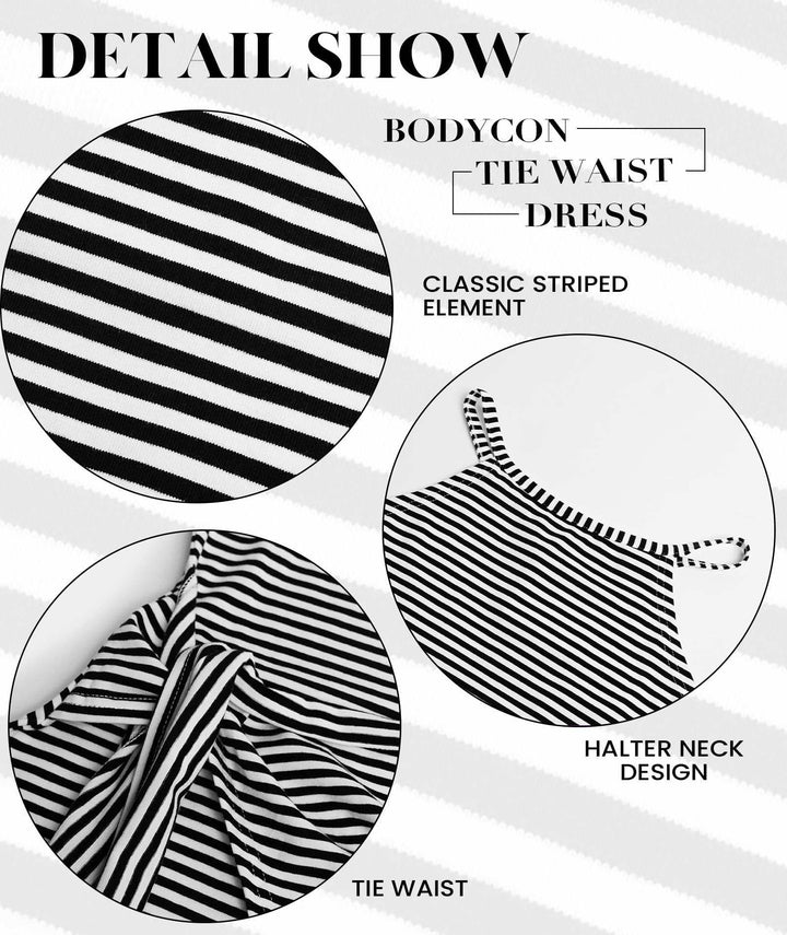 Bénanique™️ Gestreiftes Midi-Kleid - Lässiger Stil