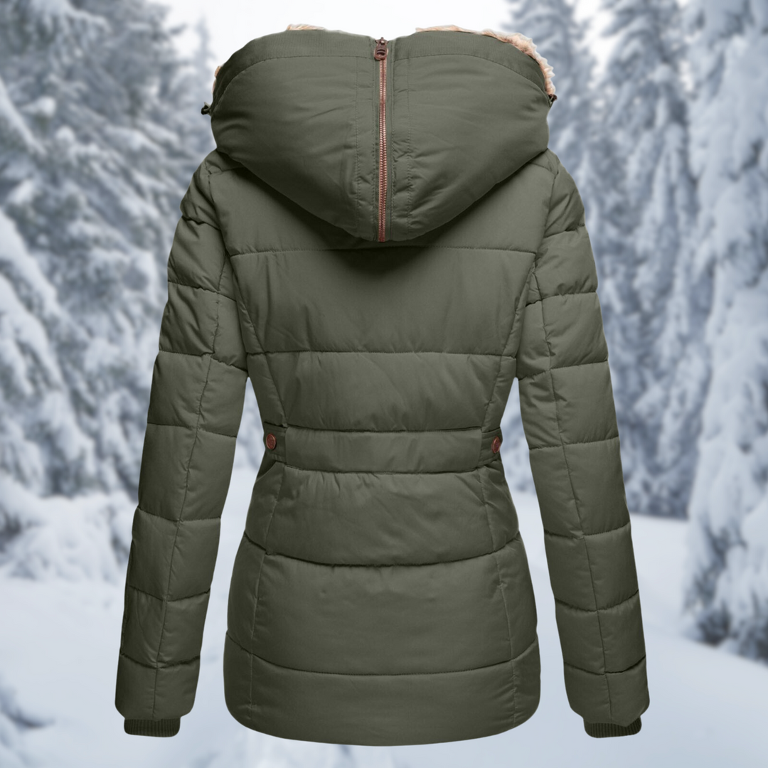 Damenjacke mit Kapuze und Taschen