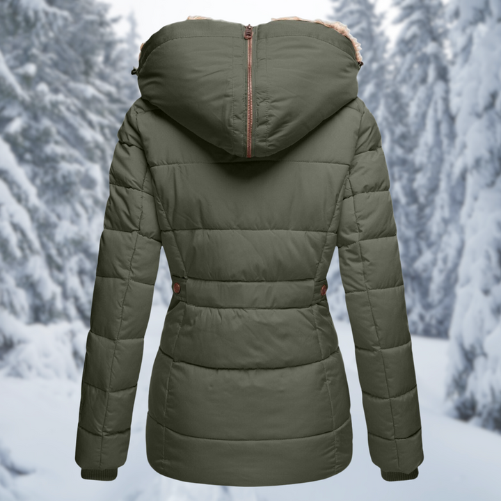 Damenjacke mit Kapuze und Taschen