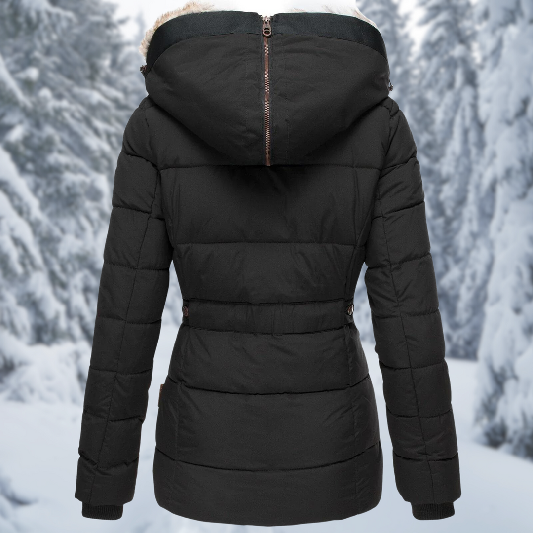 Damenjacke mit Kapuze und Taschen