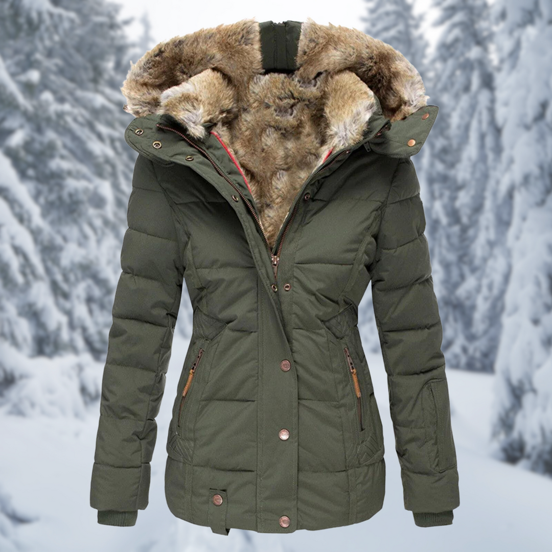 Damenjacke mit Kapuze und Taschen