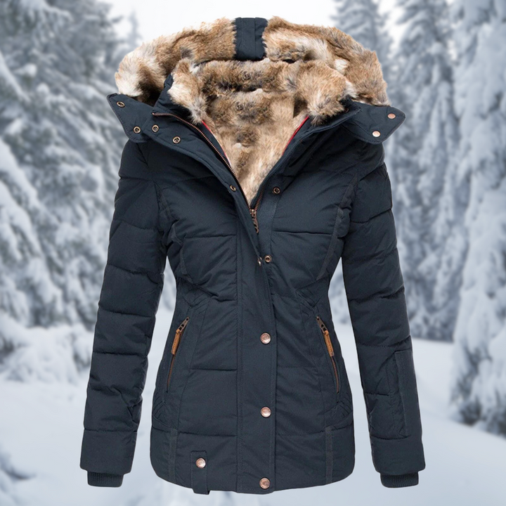 Damenjacke mit Kapuze und Taschen