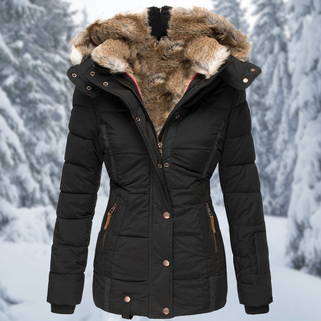 Damenjacke mit Kapuze und Taschen