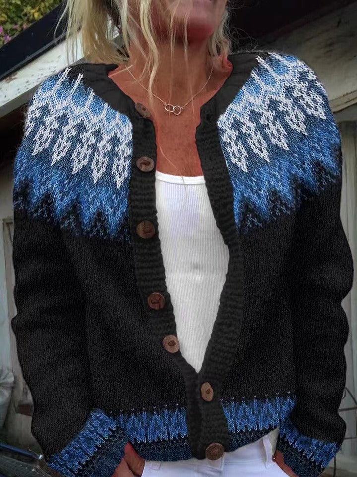 Helen | Vintage Handgefertigter Isländischer Cardigan