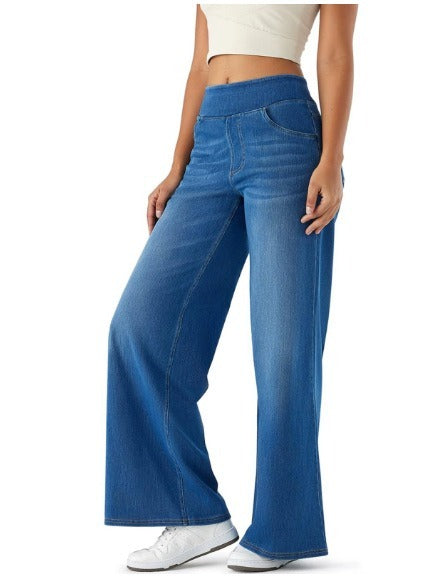 Lässige Damen Baumwolljeans mit Kreuzdruck