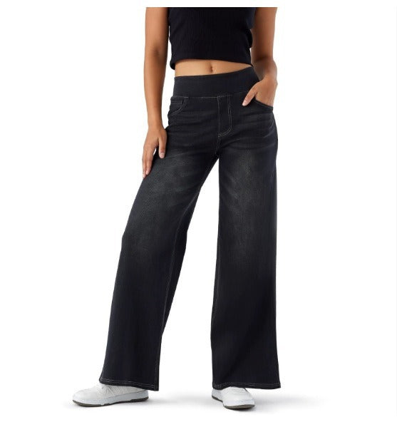 Lässige Damen Baumwolljeans mit Kreuzdruck