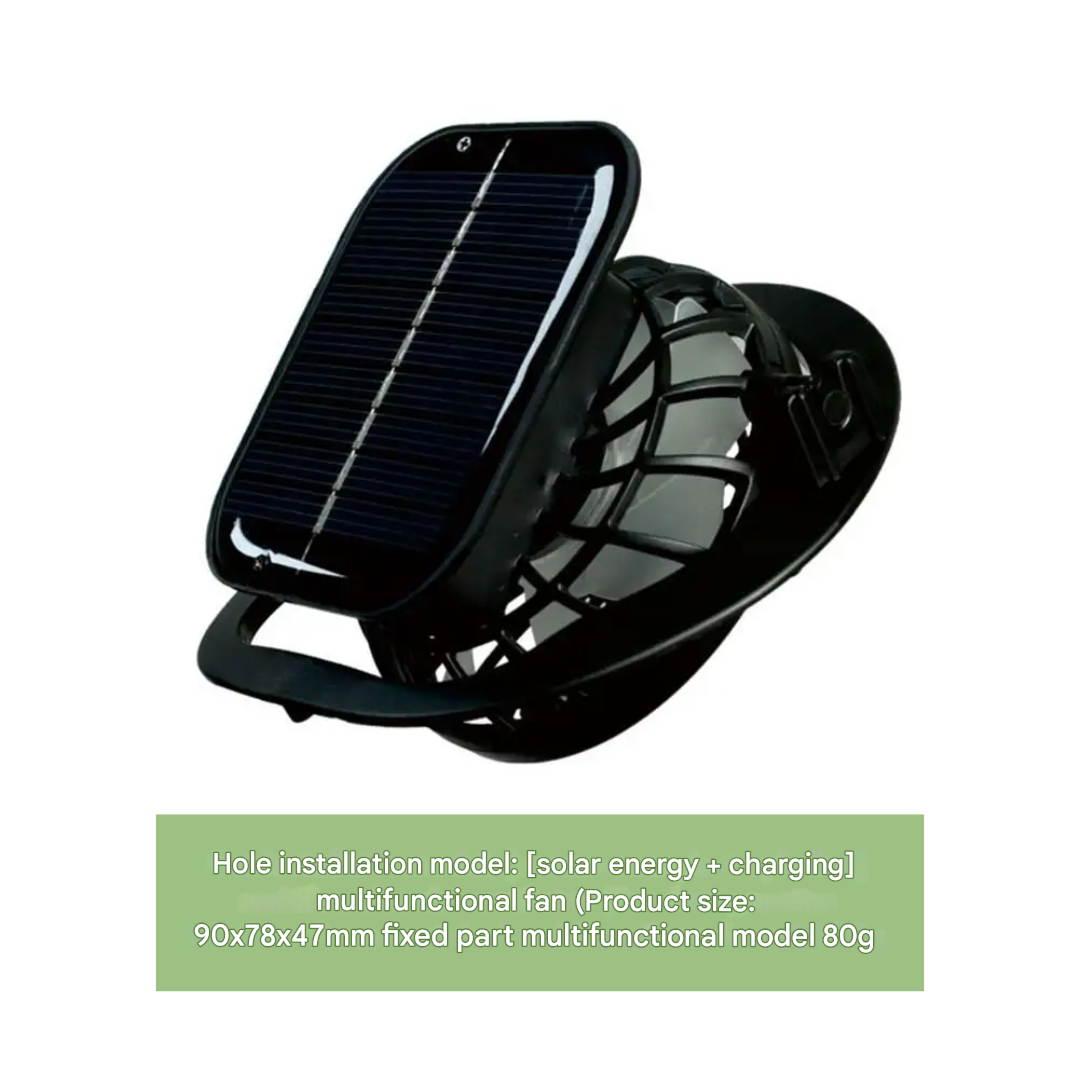 Outdoor-Sonnenhut mit integriertem Solarlüfter und verstellbarer Passform
