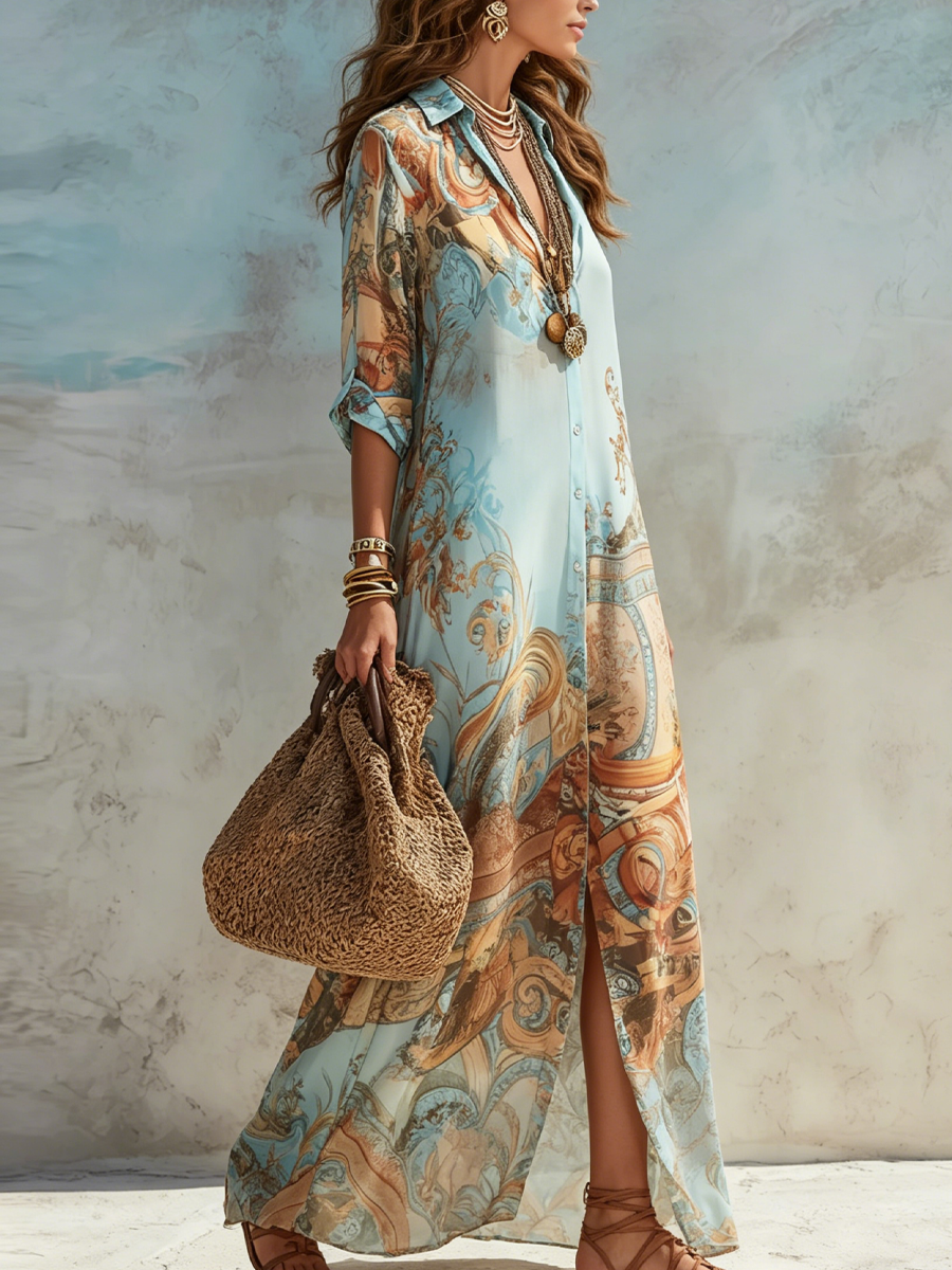 GLORIA | Schickes Paisley Maxikleid