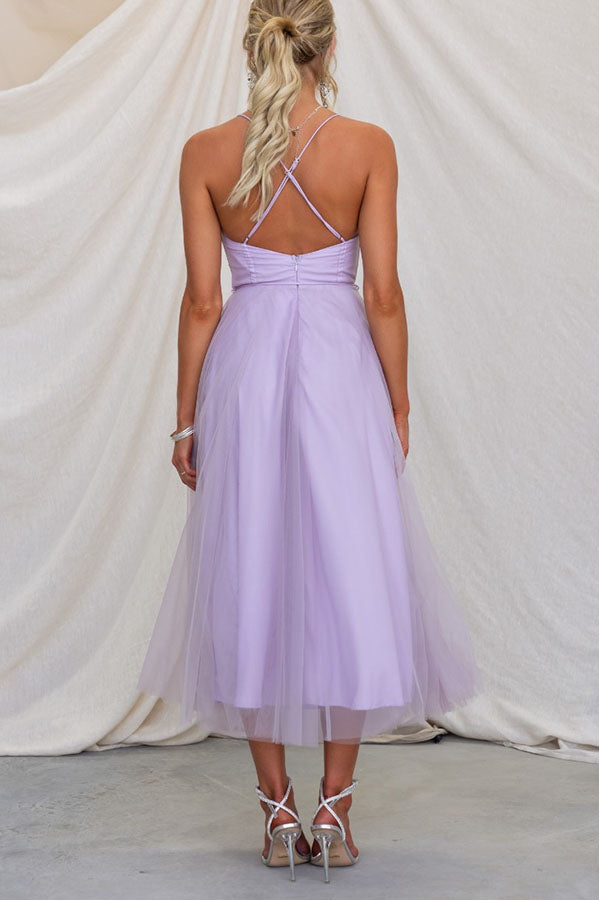 Zeitgenössisches Prinzessinnen-Maxi-Kleid mit Trägern für Partys