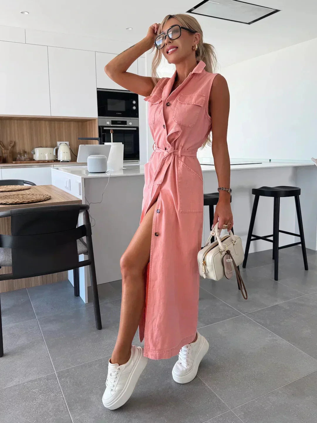 Diane™ - Denim Maxikleid