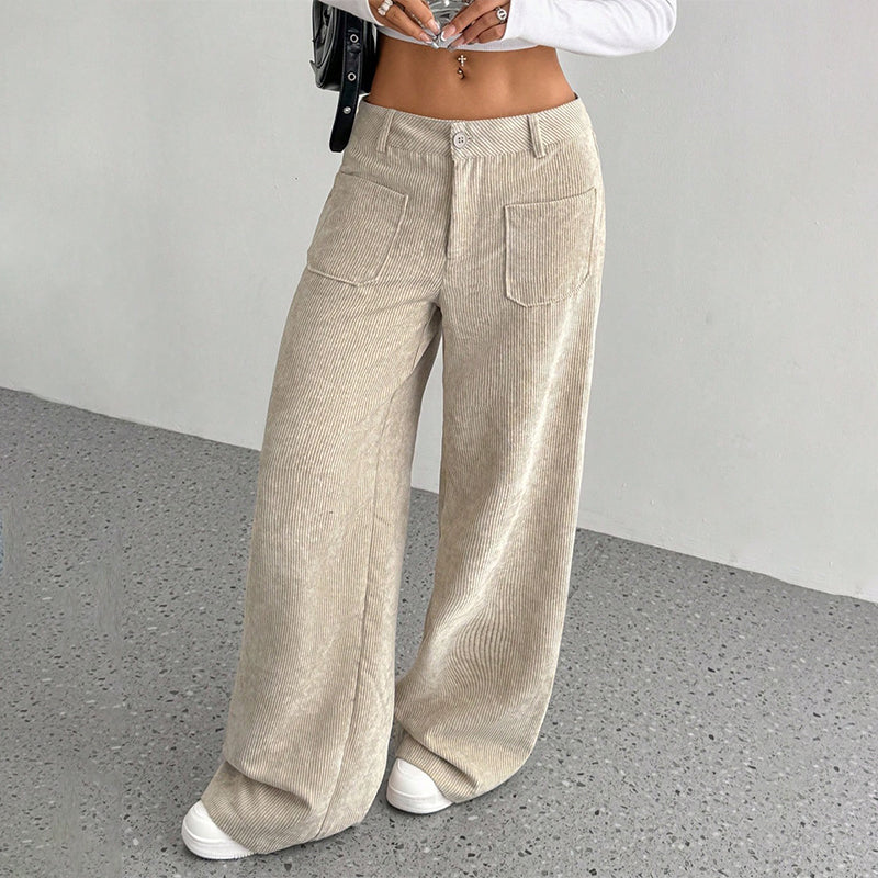 Damen Freizeit-Hochbundhose – Lockere Passform für ultimativen Komfort und Stil