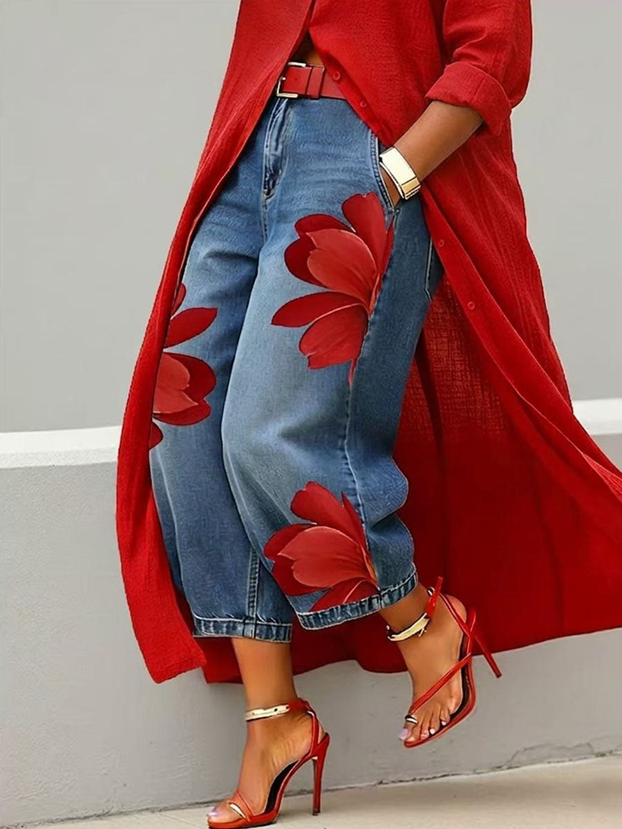 Sophia - Elegante Blumenhose