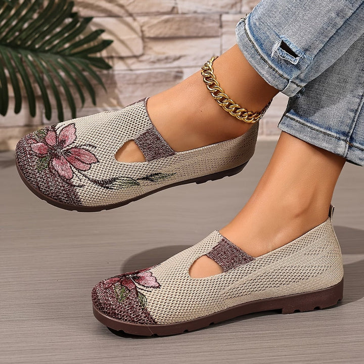 Schicke bestickte atmungsaktive Damenschuhe