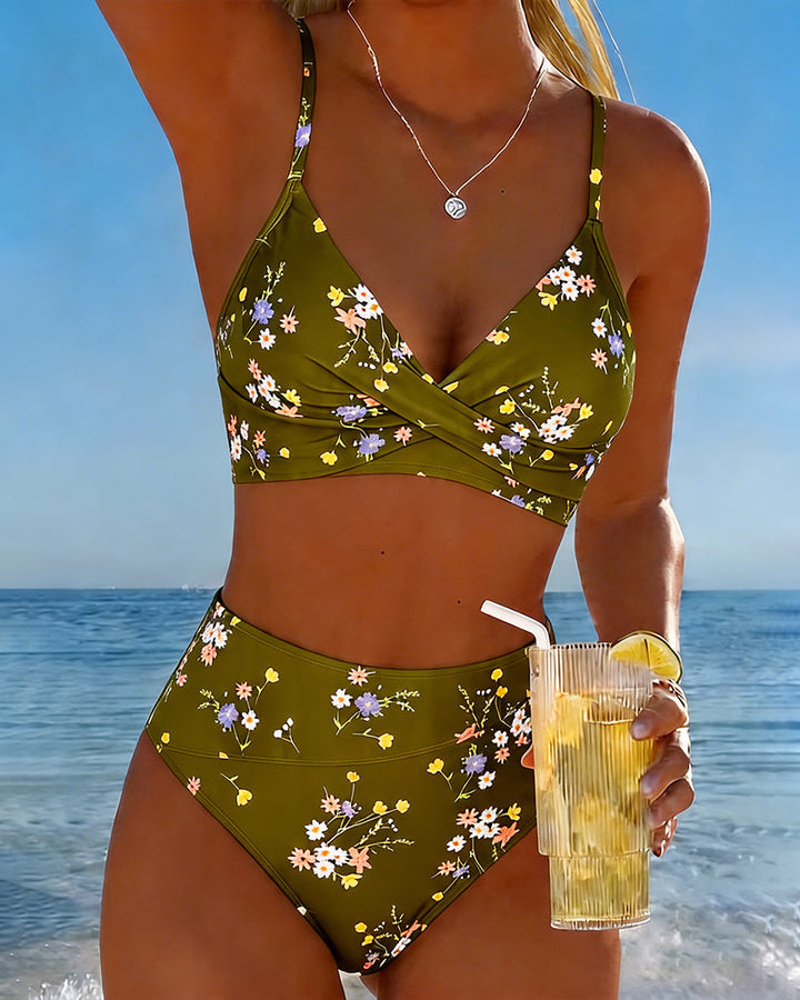 Giada | Damen Floral Bikini mit drahtfreiem BH