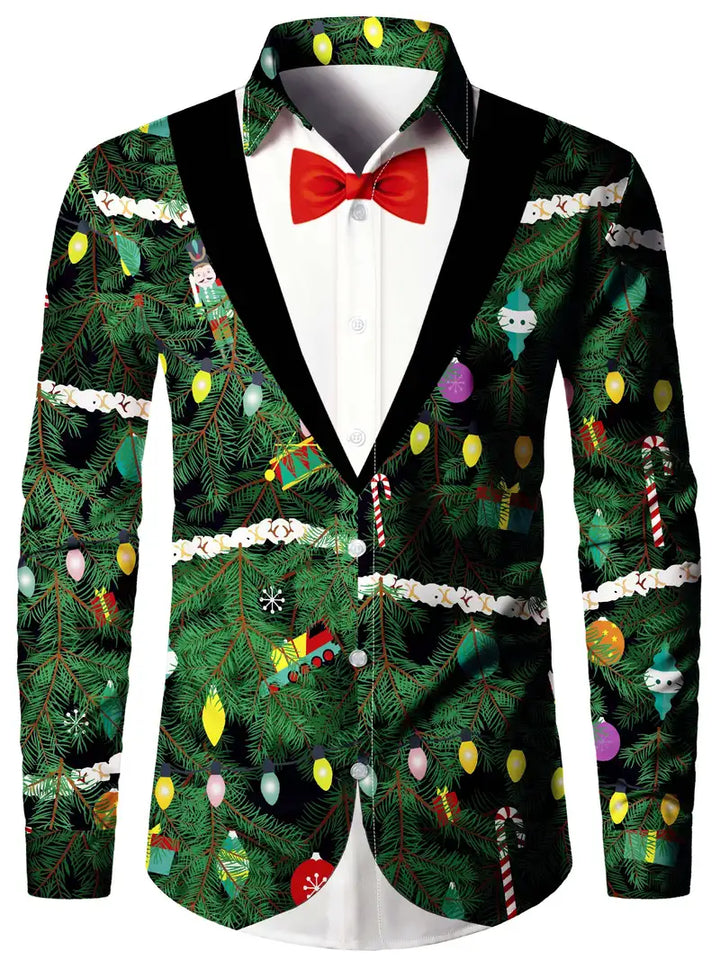 Weihnachten - Hemd Mit Baummuster
