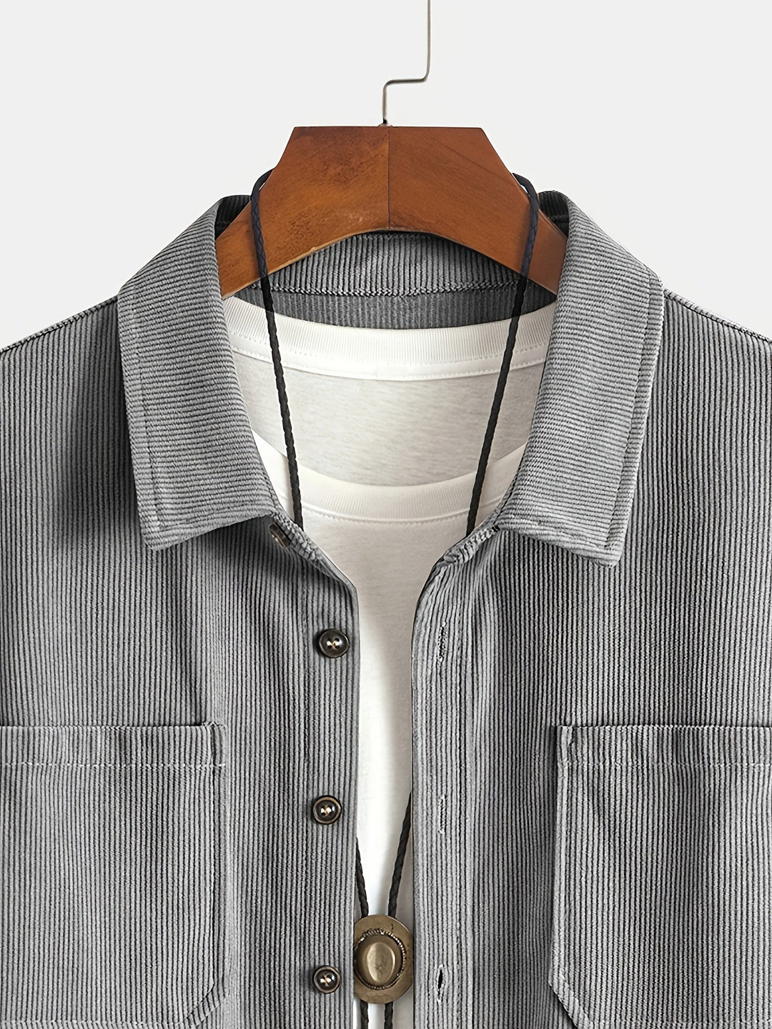 Bryce | Herren Langarm-Overshirt mit Taschen und Knöpfen