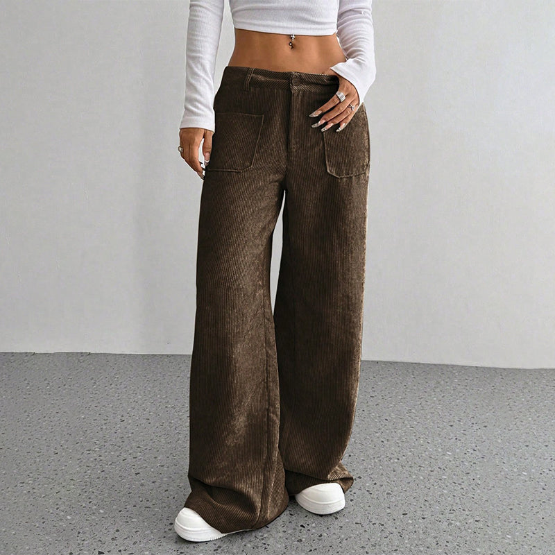 Damen Freizeit-Hochbundhose – Lockere Passform für ultimativen Komfort und Stil