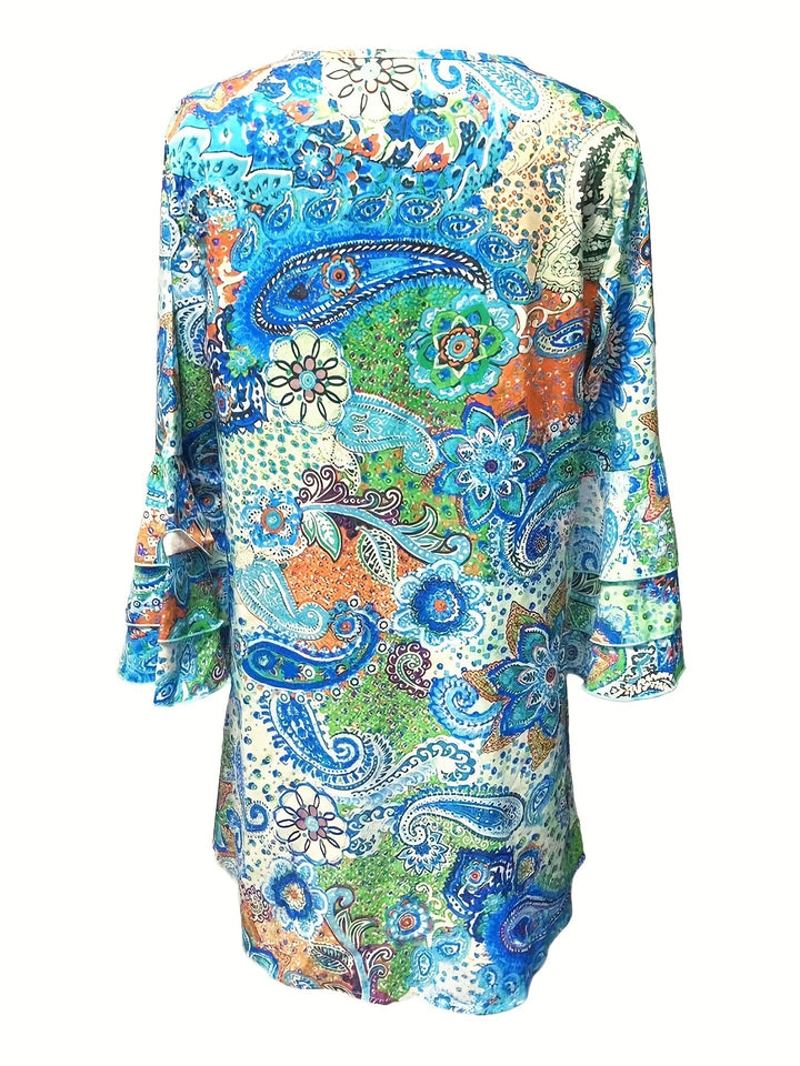 Gwen™ - Stilvolles Bedrucktes Kleid