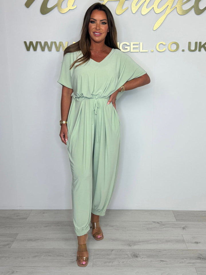 Cora™ - V-Ausschnitt Bindeträger Jumpsuit