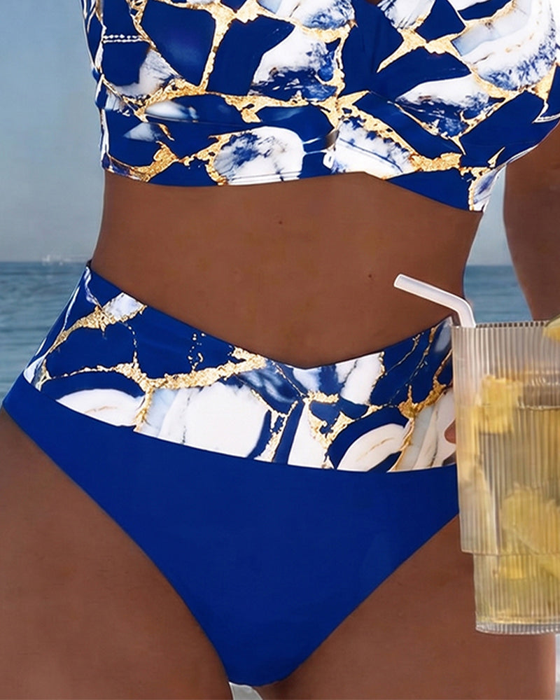 Luna | Damen V-Ausschnitt Träger-Bikini mit normaler Passform