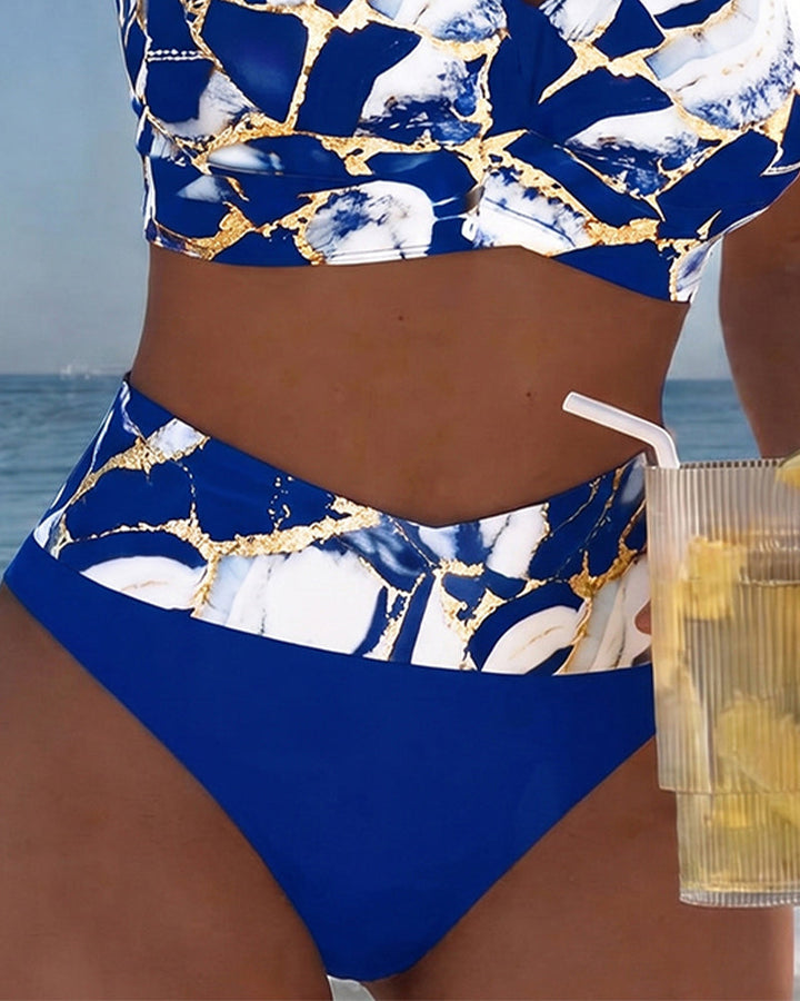Luna | Damen V-Ausschnitt Träger-Bikini mit normaler Passform