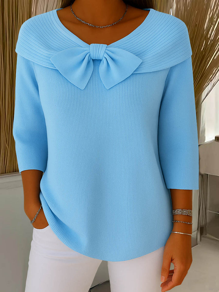 Helen™ – Eleganter Strickpullover mit Schleifendetail