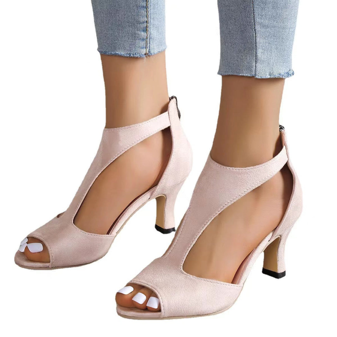 Hinterreißverschluss Fischarme Heelschuhe