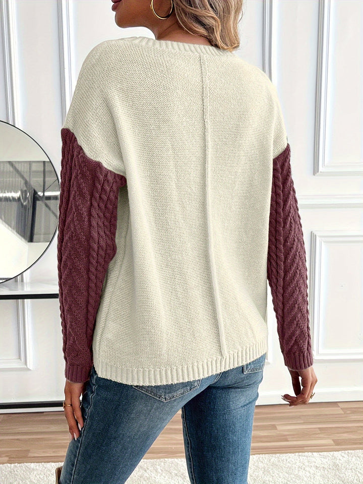 Delia | Pullover da donna con scollo rotondo e tasca
