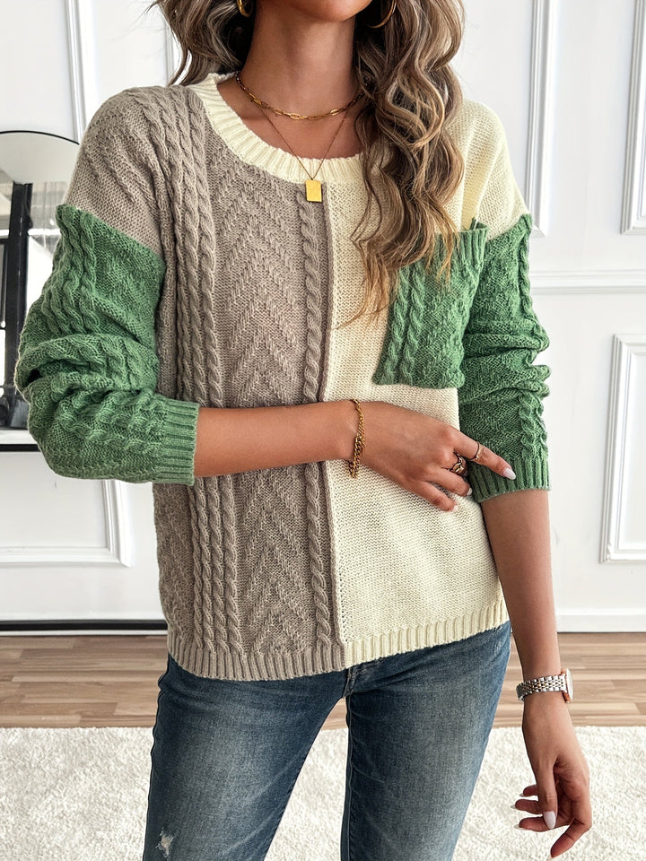 Delia | Pullover da donna con scollo rotondo e tasca